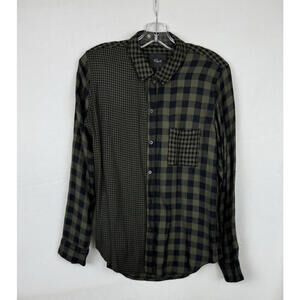 Rails Hunter Button-Up Shirt Mixed Olive Plaid Size M